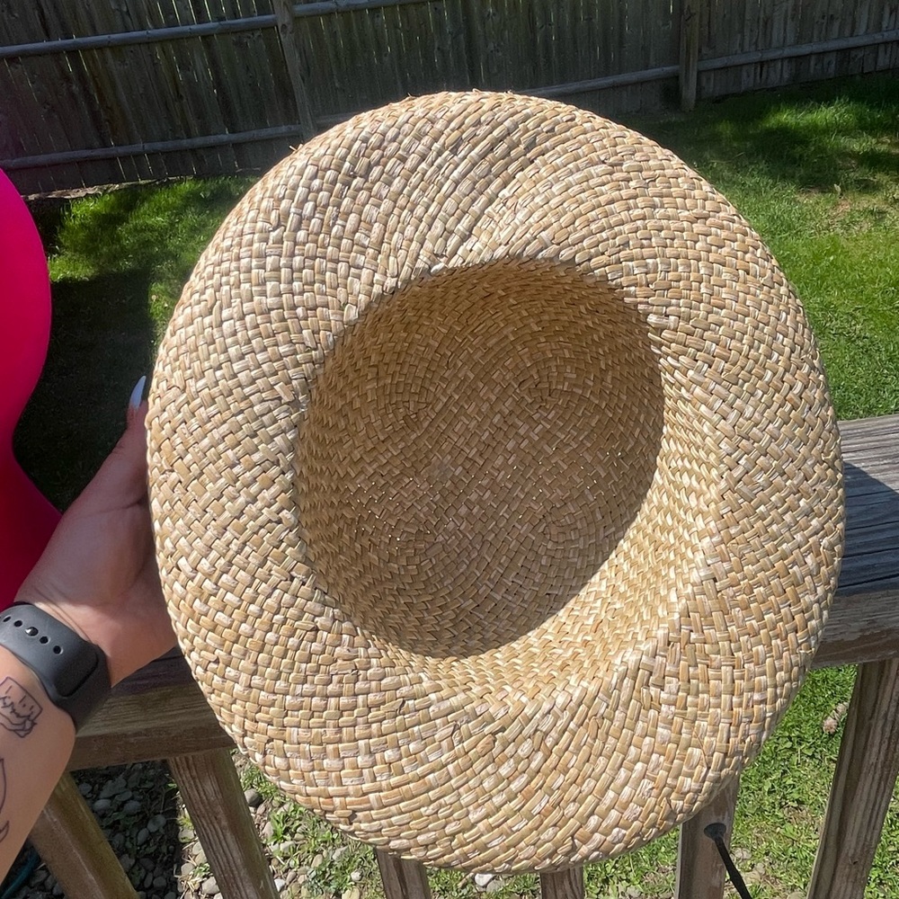 Vintage Kentucky Derby Straw Floral Hat White and Yellow - Picture 6 of 6